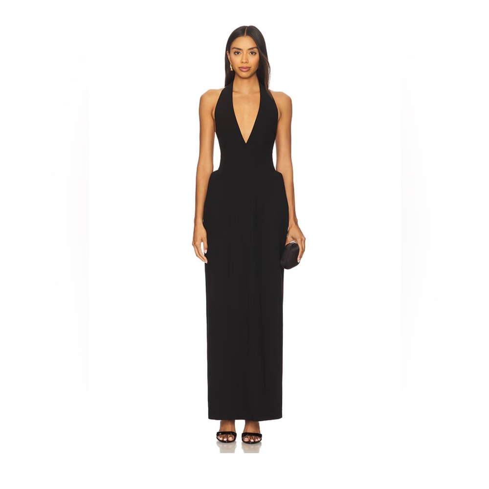 Misha The Delta Suiting Maxi Dress in Black